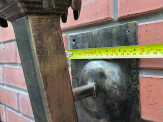 Hand Forged Wrought Iron Wall Sconce: Medieval Viking Torch Lantern