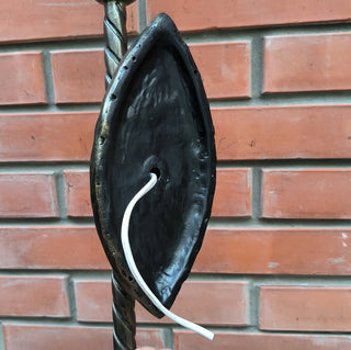 Handmade Metal Torch Wall Sconce: Gothic Medieval Lighting