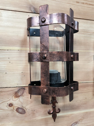 Handmade Medieval Wall Sconce: Copper Outdoor Lighting