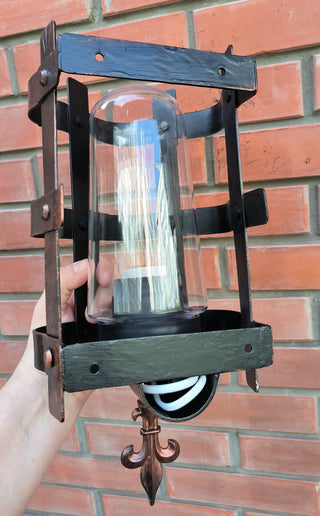 Handmade Medieval Wall Sconce: Copper Outdoor Lighting