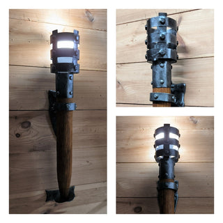 Removable light torch for battery bulb Wall candleholders Vikings Flame Wall sconce