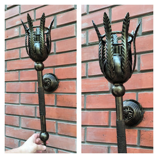 Handmade Forged Bronze Wall Sconce: Accent Light Fixture