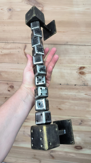 Dice Cube Door Handle: Metal Barn Door Decor