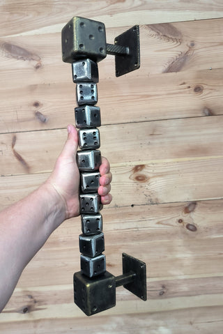 Dice Cube Door Handle: Metal Barn Door Decor