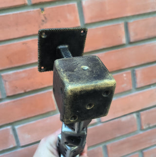 Dice Cube Door Handle: Metal Barn Door Decor