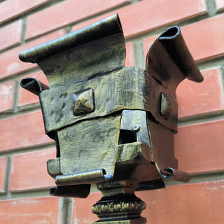 Hand Forged Medieval Wall Light: Viking Sconce Torch