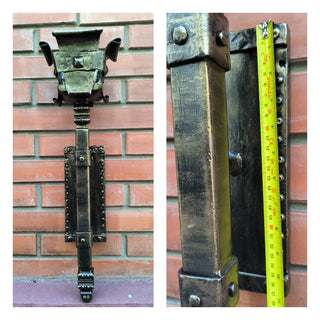 Hand Forged Medieval Wall Light: Viking Sconce Torch