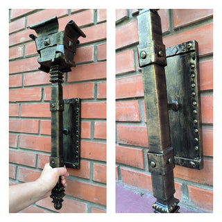 Hand Forged Medieval Wall Light: Viking Sconce Torch