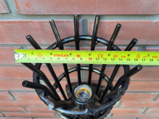 Handmade Forged Wall Sconce: Bronze Accent Light