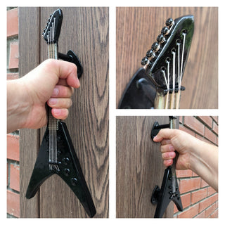 Electric guitar door handle, Unique guitar door pull, Musical instrument door handle, Guitar-themed door hardware, Guitar design door handle