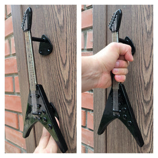 Handcrafted Iron Electric Guitar Door Handle: Music Lover Decor