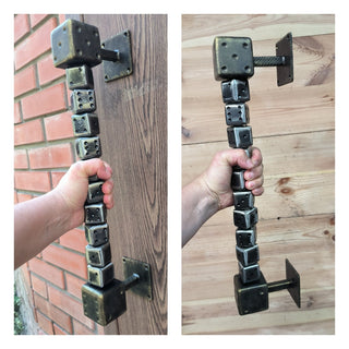 Dice Cube Door Handle: Metal Barn Door Decor