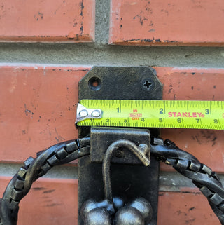 Hand Forged Wrought Iron Door Knocker: Grape Vine Ring Handle