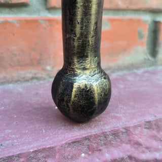Hand Forged Medieval Wall Sconce: Bronze Accent Light