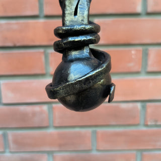 Handmade Metal Torch Wall Sconce: Gothic Medieval Lighting