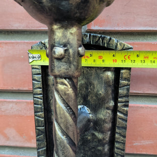 Handmade Forged Wall Sconce: Bronze Accent Light