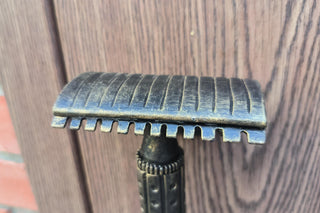Handmade Razor Blade Door Handle: Metal Barbershop Decor