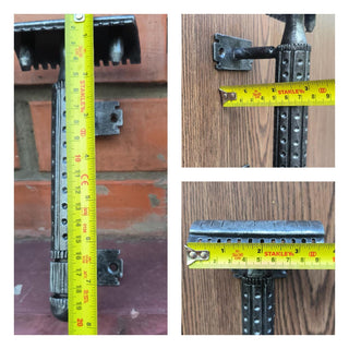 Handmade Razor Blade Door Handle: Metal Barbershop Decor