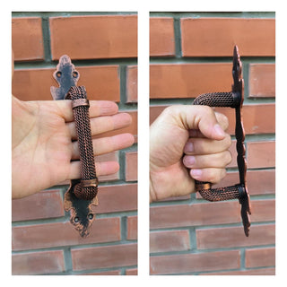 Hand Forged Wrought Iron Door Handle: Barn Door Decor