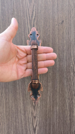 Hand Forged Wrought Iron Door Handle: Barn Door Decor