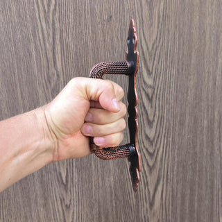Hand Forged Wrought Iron Door Handle: Barn Door Decor