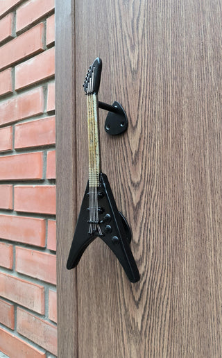Handcrafted Iron Electric Guitar Door Handle: Music Lover Decor
