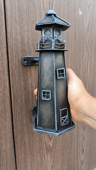 Lighthouse Door Handle - Nautical, Rustic, Coastal Home Decor