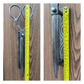 Hand-Forged Scissors Door Handle: Silver Iron Barbershop Decor