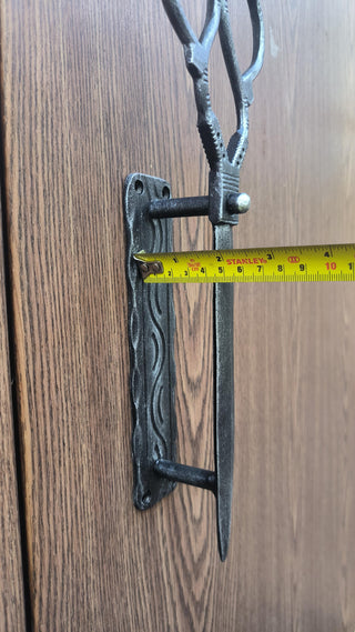 Hand-Forged Scissors Door Handle: Silver Iron Barbershop Decor