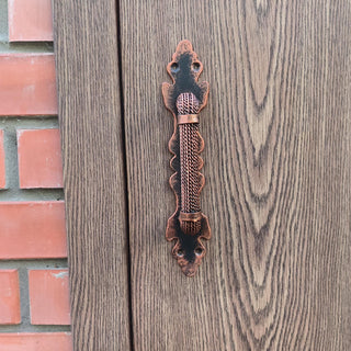 Hand Forged Wrought Iron Door Handle: Barn Door Decor