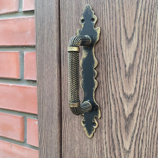 Hand Forged Wrought Iron Door Handle: Barn Door Decor