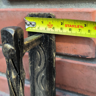 Iron Door Handles. Rustic Pull with Color Options for Gates, Cabinets, Doors