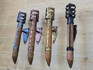 Viking style wall sconces torches, Medieval light fixtures, four finishes available
