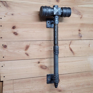 Door handle, Large Hammer, door pull, metal gate handle, barn door handle