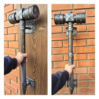 Door handle, Large Hammer, door pull, metal gate handle, barn door handle