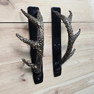 Door handles antlers, Unique handcrafted door handle, Front door decor, Barn Door Handle