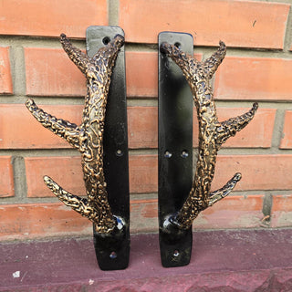 Door handles antlers, Unique handcrafted door handle, Front door decor, Barn Door Handle