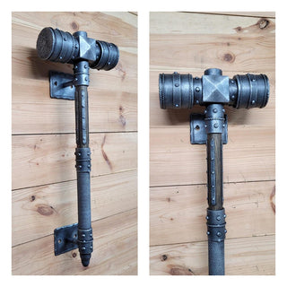 Door handle, Large Hammer, door pull, metal gate handle, barn door handle