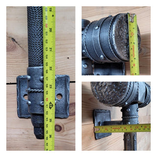 Forged Iron Hammer Door Handle: Metal Gate/Barn Door Pull (26")