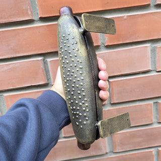 Hand Forged Hot Dog Door Handle: Metal Barn Door Decor