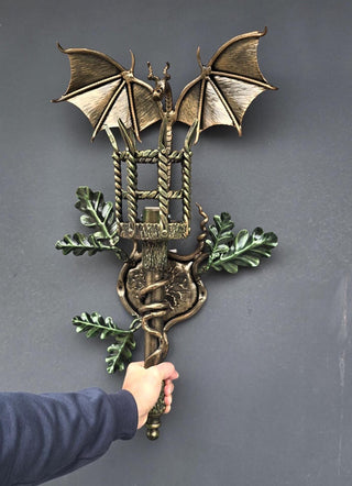 Dragon Wall sconce light fixture torch, Gothic style sconce