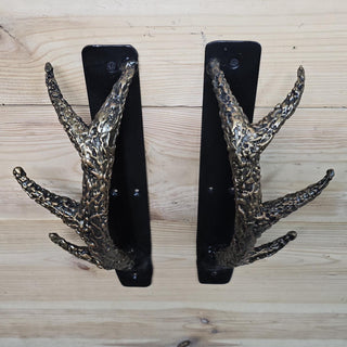 Door handles antlers, Unique handcrafted door handle, Front door decor, Barn Door Handle