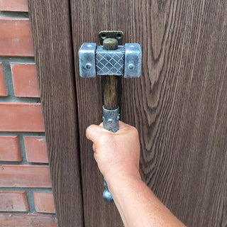 Hand Forged Hammer Door Handle: Metal Gate/Barn Door Pull