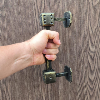 Door handle, Cube, Dice, Door pull, Metal handle, Barn door handle
