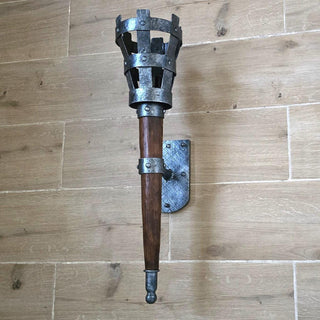 Rustic Medieval Wall Torch Sconce Light