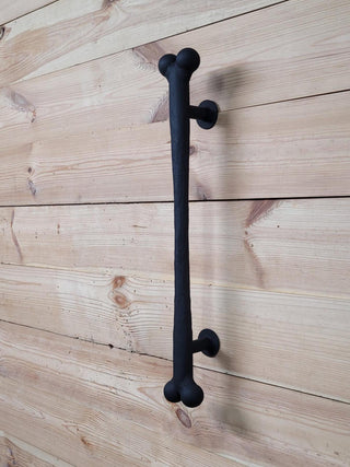 Large Door handle dog bone, big barn door handle, front door pull, metal handle, hand forged handle