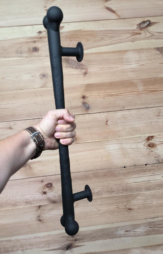 Large Door handle dog bone, big barn door handle, front door pull, metal handle, hand forged handle