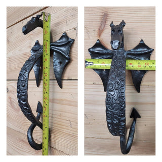 Pair of barn door handles, Dragons door handles