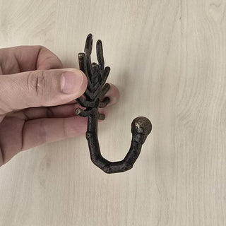 Handmade Scorpion Iron Wall Hook: Rustic Metal Robe Hook
