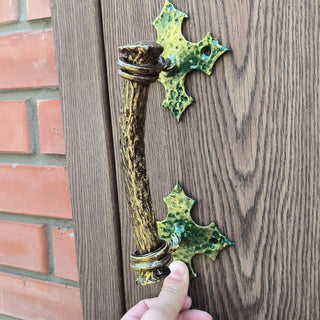 Door handle, Barn door handle, Metal door pull, Hand forged handle